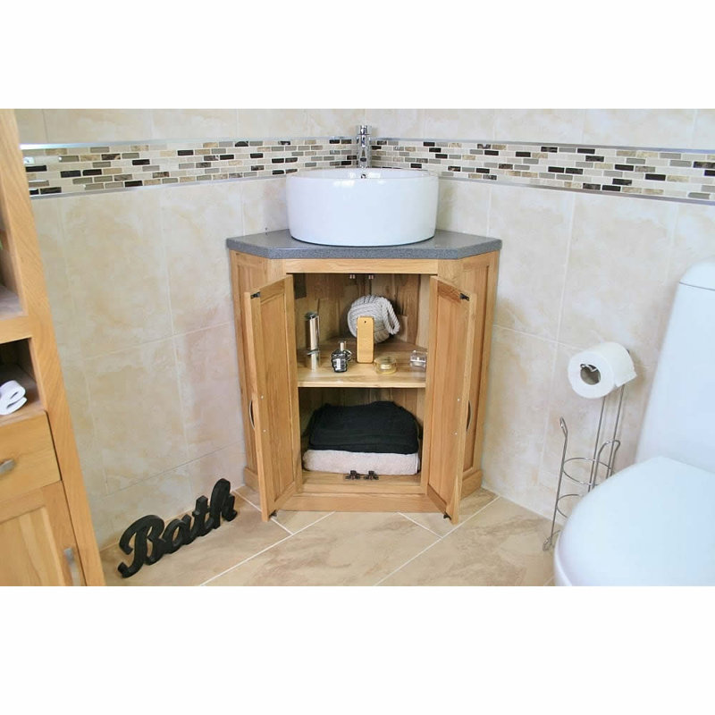 Deerwood 550mm Single Bathroom Vanity with Vessel Ceramic Basin