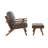 Juntier Upholstered Armchair with Ottoman-444316355