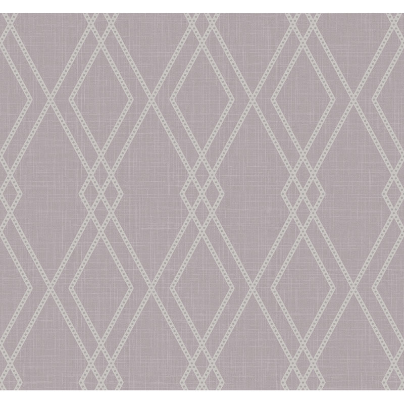 Papier peint Anetra, Brume lilas / chrome métallique