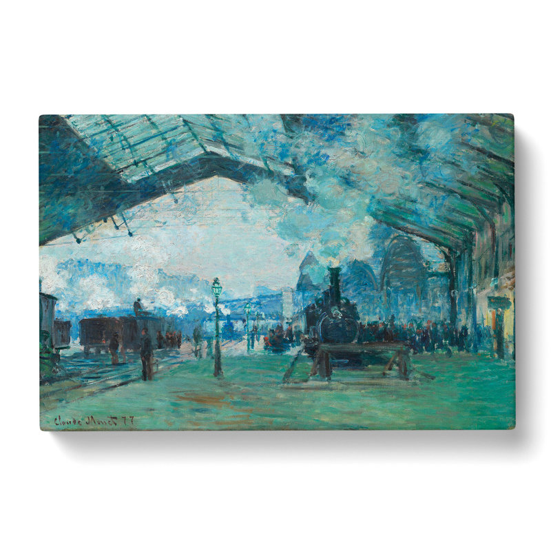 Normandy Train by Claude Monet - Wrapped Canvas Painting, 35cm H x 50cm W x 3cm D