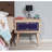 Modern Nightstand with 2 Drawers, Sonoma Oak Finish, 23.6 x 24.0 x 15.7 inches | 100% Melamine Coated Particle Board, 0.71 inches Thick | Hornbeam Legs, Metal & Rope Handles, UV Coating | Stylish Scandinavian Design-1074753416