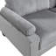 Fauteuil d'angle en velours côtelé gris