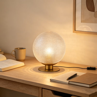1 - Light Glass Globe Table Lamps