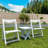 Hips Outdoor Foldable Furniture , 2 Chairs And Rectangular White Table For Stylish Spaces Chair Functional Living