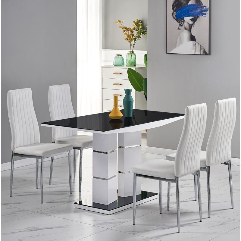 Shellman 4 - Person Dining Set, White