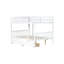 Lit superposé double en bois d'hévéa avec 2 tiroirs - blanc, conception convertible, inclus blanc fabriqué en bois détachable, garde-corps-1335800438