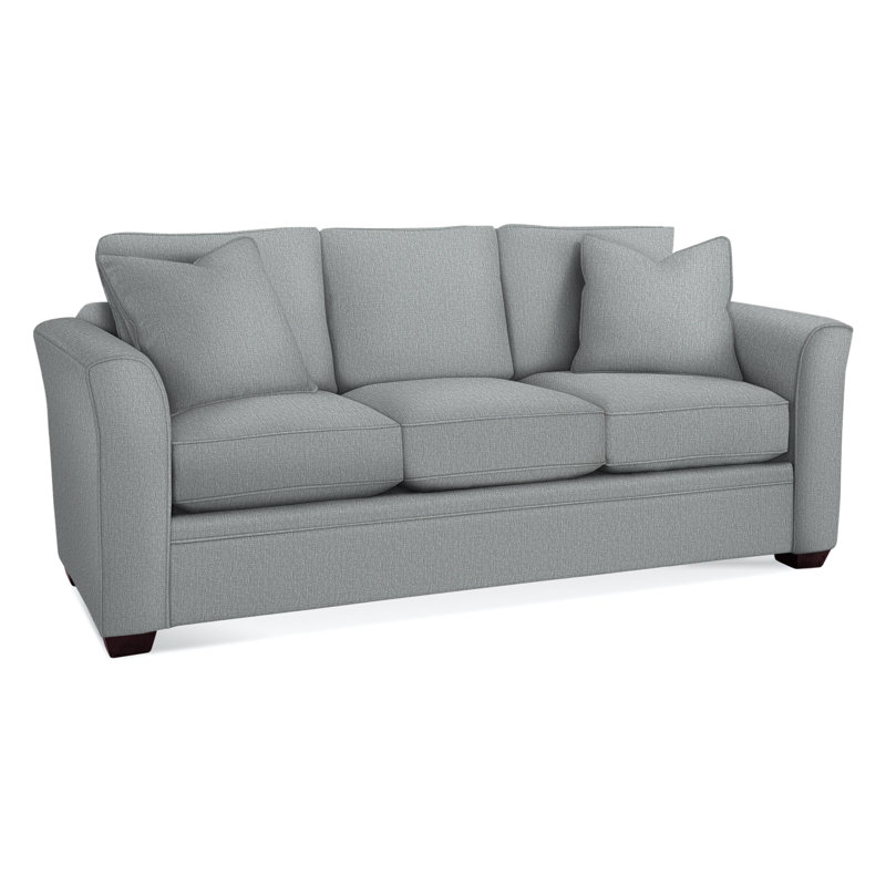 Bridgeport Sofa, Light Blue Performance Fabric; 0851-55, Java Finish