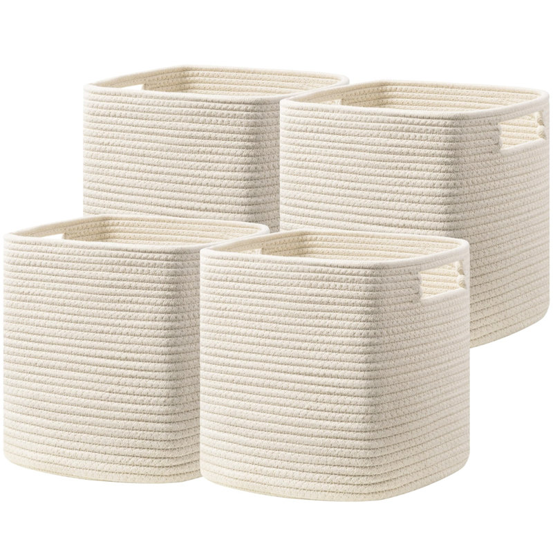 Bac de rangement en coton Rosecliff Heights, Beige