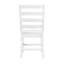 De 2 chaises décontractées en bois blanc, capacité de poids de 250 lb, 2 chaises avec finition blanche