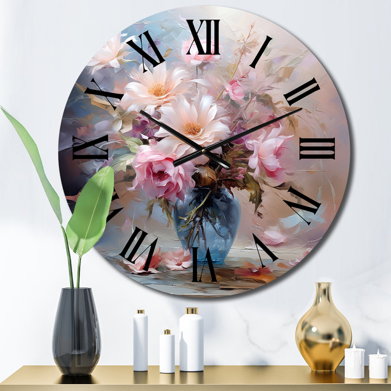 Dalaysha - Horloge murale florale, Moyenne