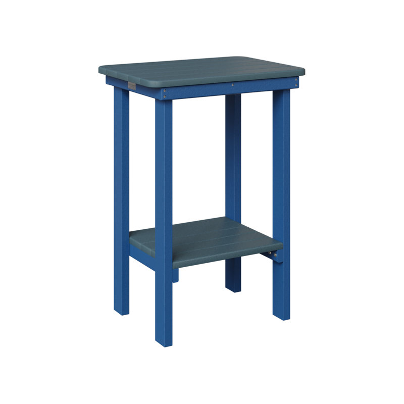 Berlin Gardens Rectangular End Counter Table, Slate, Pacific Blue