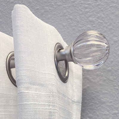 Caparro Metal Adjustable Single Curtain Rod