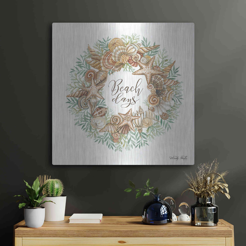 «Beach Days Shell Wreath» par Cindy Jacobs, H 24 po x l 24 po