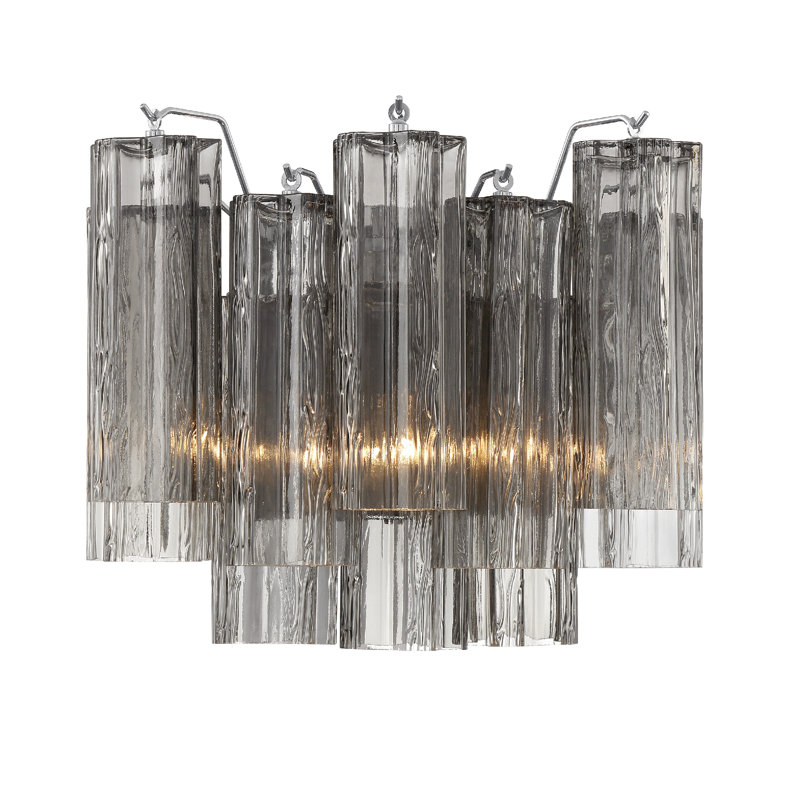 Steel Flush Mounted Sconce, Polished Chrome