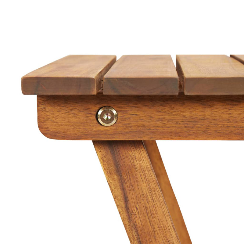 Support à plante pliable Support à plante pliable en bois d'acacia massif, H 14,96 po x l 11,8 po x P 11,8 po