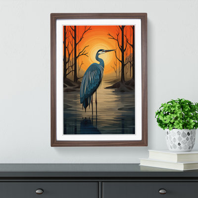 Heron Op - Framed Print