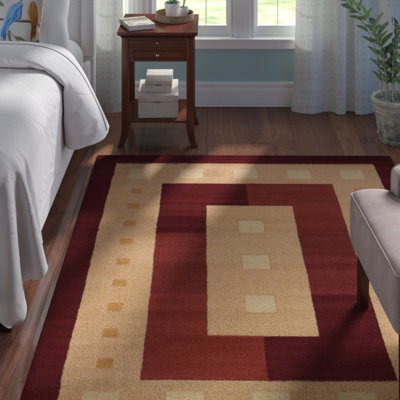 Tapis bourgogne à motif géométrique Aguilar