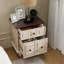 Table de chevet 20,5 "avec table de bout 2 tiroirs, armoire de chevet pour chambre à coucher-2140015875