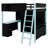 Wood Loft Bed With Desk, Ample Storage Space And Light-1346413593
