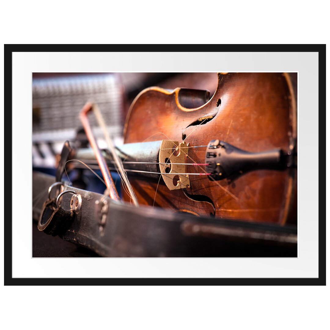 Gerahmtes Poster Alte Violine