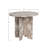 Ronan Round Mable Accent Table with Interlocking Cross Base