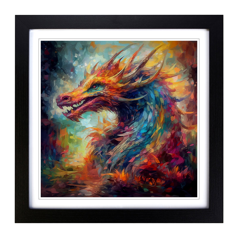 Single Picture Frame Print on Wood, Black