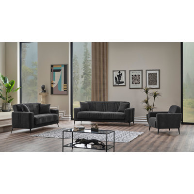Fokur 3 - Piece Living Room Set