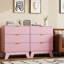 Commode à 3 tiroirs cannelée pour chambre à coucher avec commode, commode en bois de 23,6 po de largeur, table de chevet-426502023