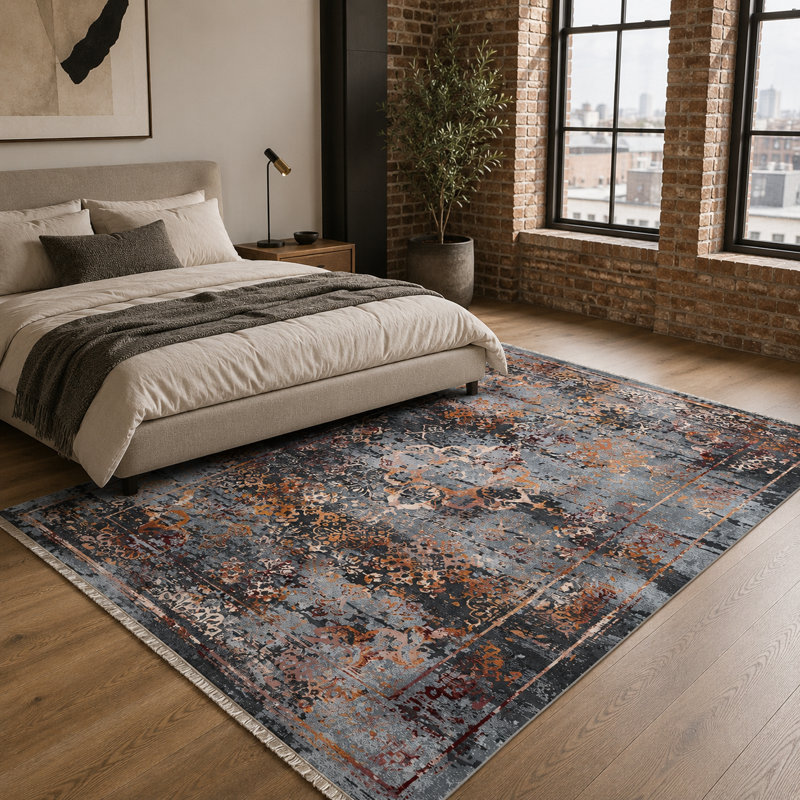 Vintage Look Cotton and Chenille Flatweave Area Rug, 200 x 300 cm