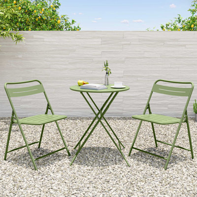 Ensemble bistro 3 pièces pour patio avec table résistante aux intempéries