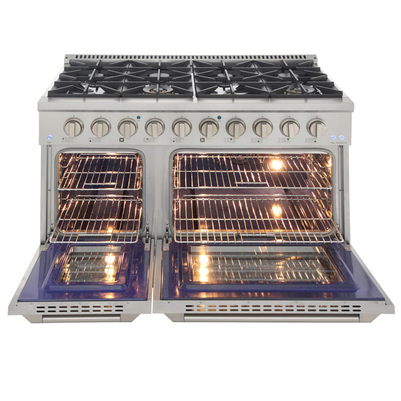 Kucht 48'' W Dual Fuel Range, Liquid Propane, Stainless Steel