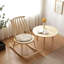 Chaise berçante en bois d'hévéa confortable et durable