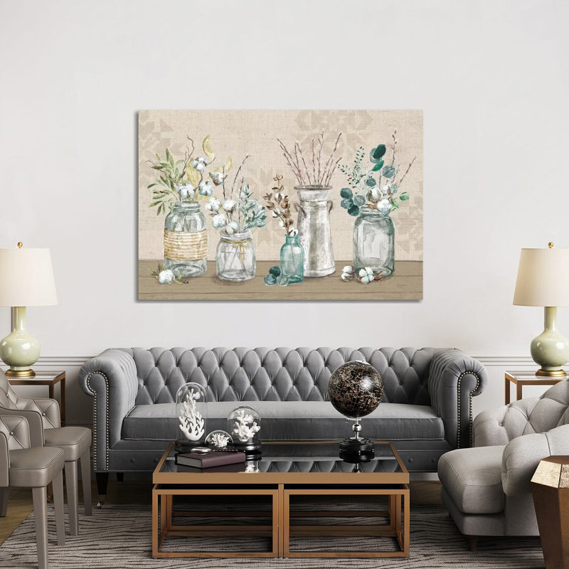 Cotton Bouquet I by Mary Urban - Print on Canvas, 101.6 cm H x 66.04 cm W x 3.175 cm D, Wrapped Canvas