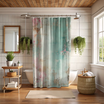 Teal Worn - Premium Shower Curtain