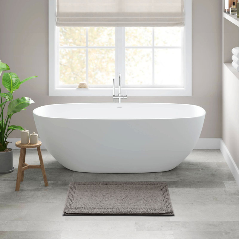 Tapis pour salle de bain réversible, tapis rectangulaire pour l'intérieur
