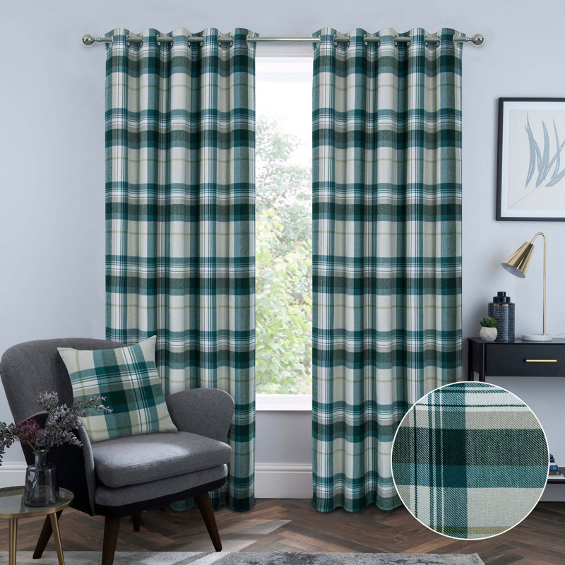 Gulley Blackout Curtain Pair, Green, 165 W x 183 D cm