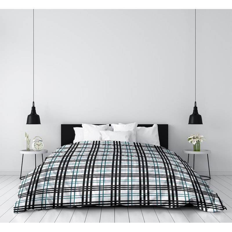 Housse de couette simple Philadelphia football Luxury, Housse de couette pour grand lit, Blanc / vert minuit / noir