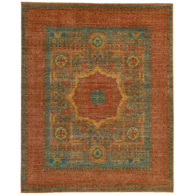 8x10 Light Blue and Light Brown Anatolian Traditional Rug