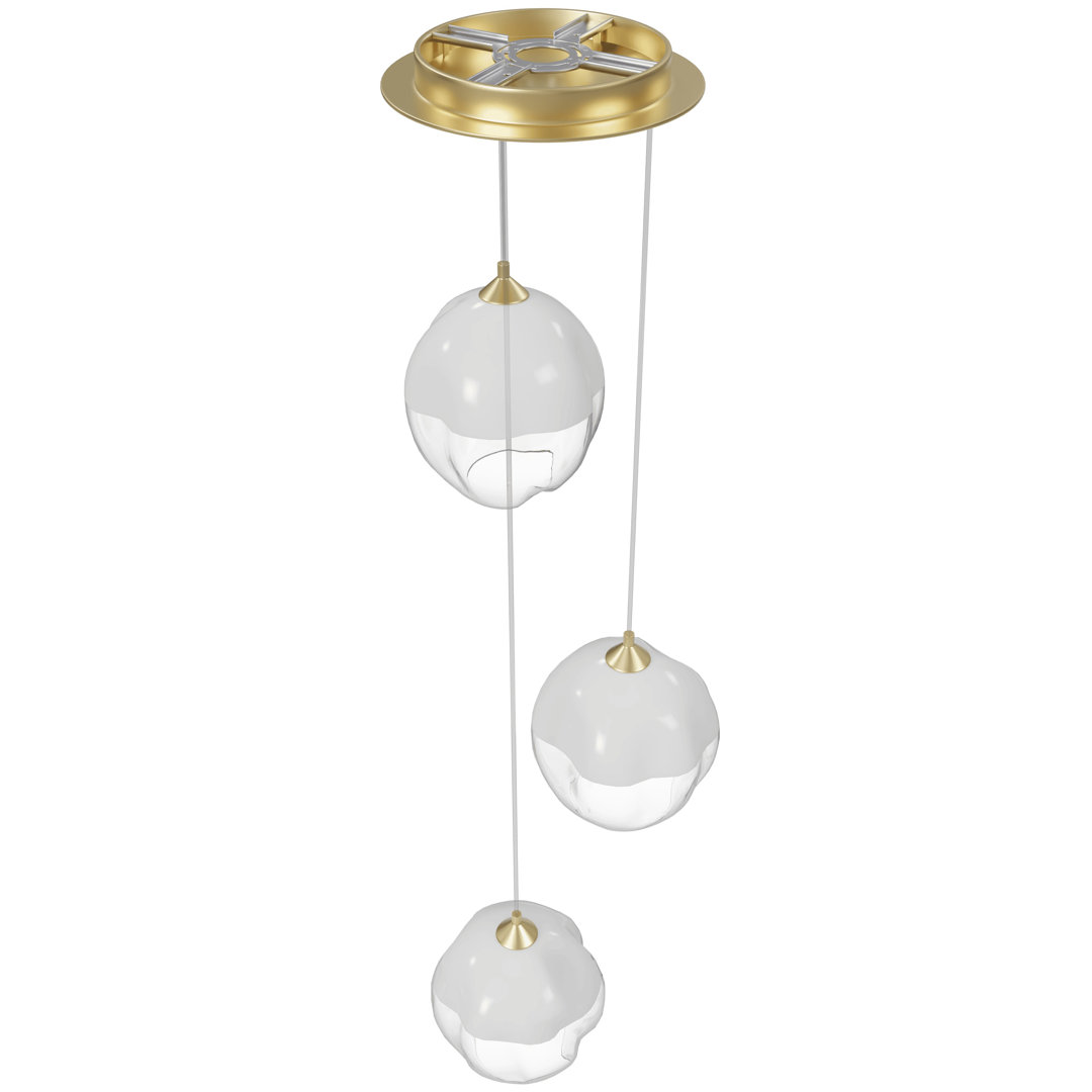 Elmendorf 3 - Light Brushed Brass Cluster Pendant Wade Logan®