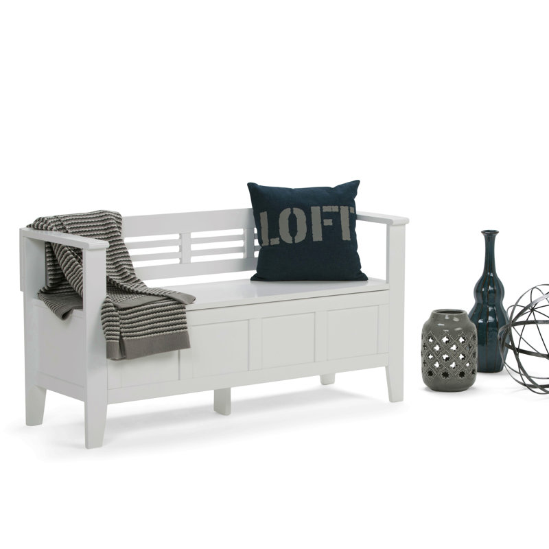 Banc de rangement pour hall d'entrée, Blanc