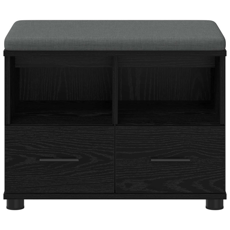 Storage Bench, 46cm H x 60cm W x 38cm D, Black Oak