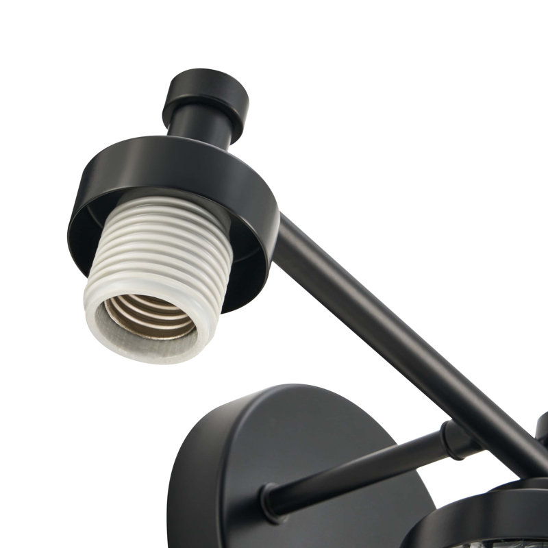 Crelake Dimmable Vanity Light, Matte Black, 3