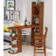 Table de bar avec rangement en bois massif de style médiéval-37040171