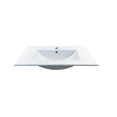 30 in. Single Sink Ceramic Top- Single Faucet hole