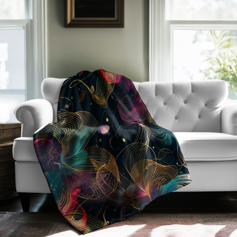 Ethereal Aesthetic Symphony - Couverture sherpa de qualité supérieure 1 pièce, Grand lit