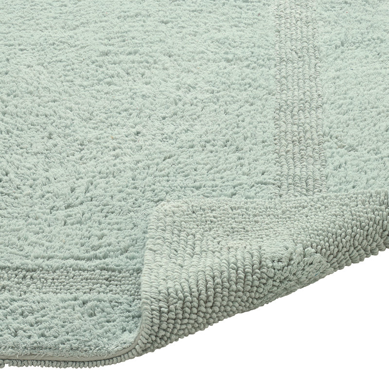 Rozanne Reversible Cotton Bath Rug, Dark Sage, 20" x 60" Runner
