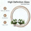 Miroir mural rond, maison de campagne en bois avec bordure blanchie-701767704
