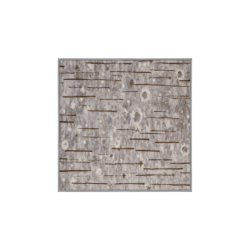 Silky Soft Plush Gray Area Rug, Square 5'