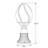 Petal Silhouette Outdoor Pedestal Light