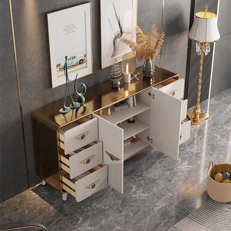 Buffet Modern Light Luxury, Blanc / noir